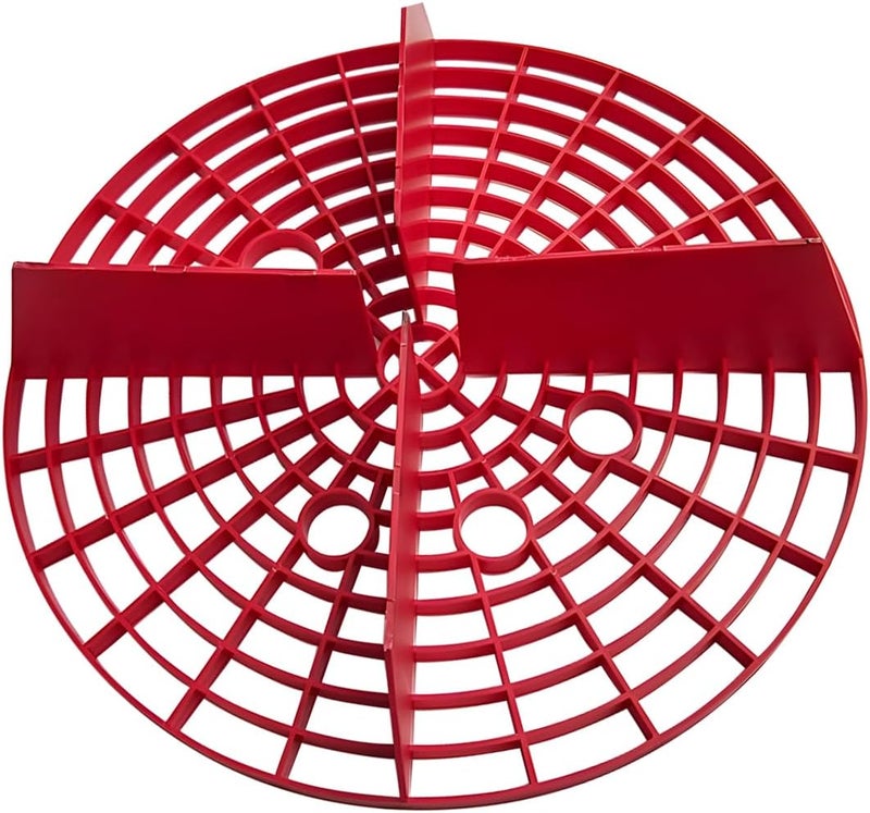 FALVFUN Car Wash Bucket Insert, 2PCS 10" Diameter Dustproof Dirt Grit Trap Vehicle Wash Filter, Remove Debris Automotive Detailing Cleaning Washing Kit, Universal for SUV RV Truck (Red) - Image 5